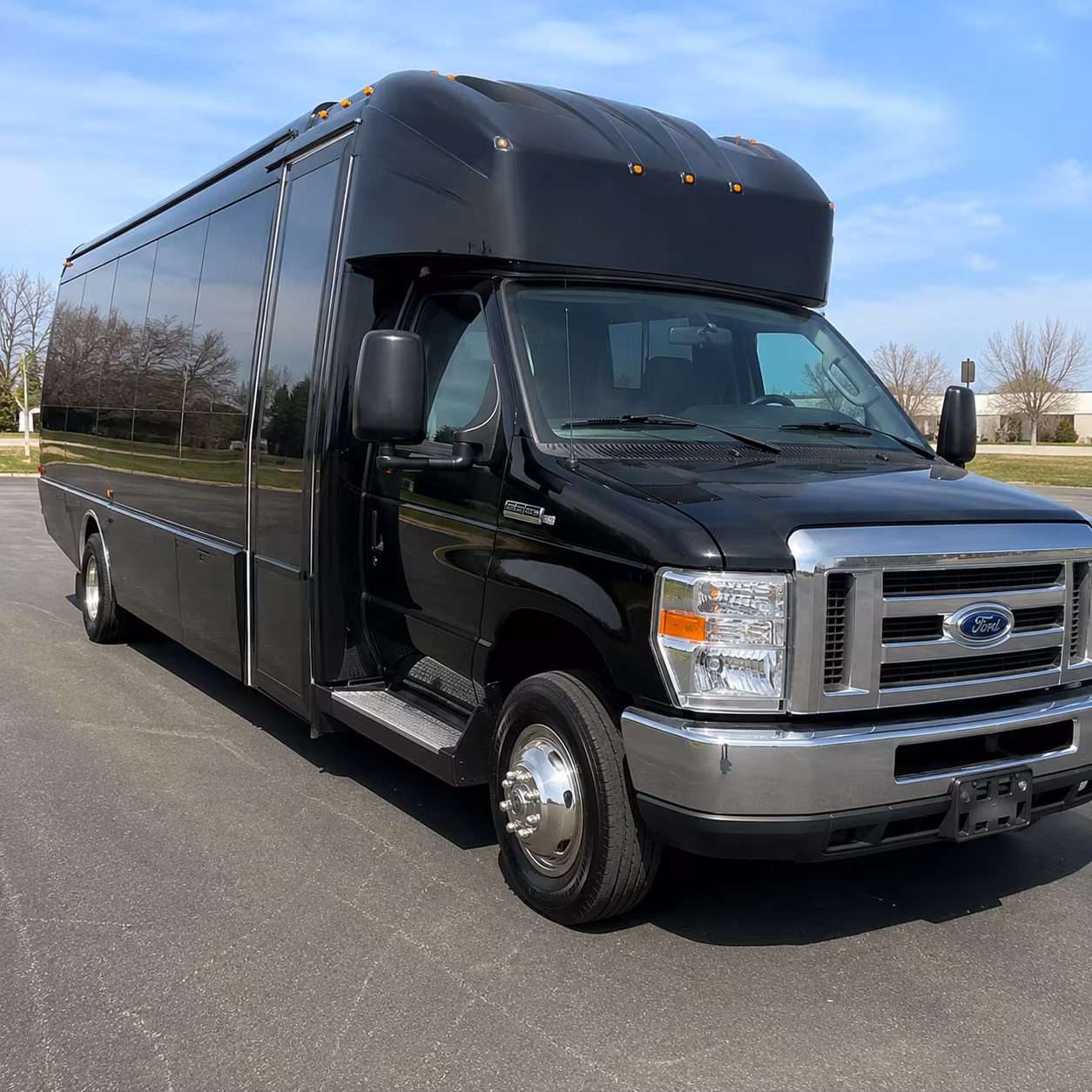 orange prom party bus rental