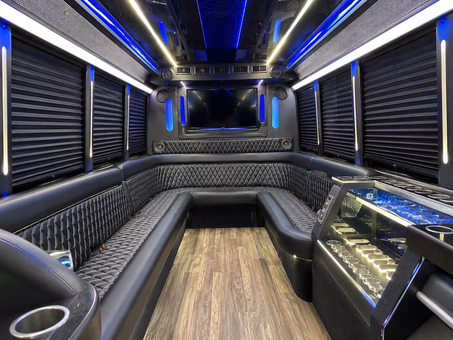 orange quinceanera sweet 16 party bus rental
